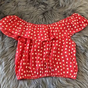 Off the shoulder crop top